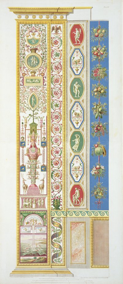 Tafel aus der Raphael-Loggia im Vatikan, graviert von Ioann Ottaviani, ca. 1770 von Gaetano Savorelli
